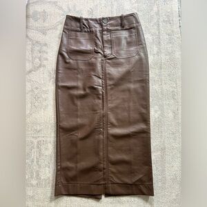 Anthropologie Maeve The Colette Faux Leather Maxi Skirt